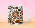 3D Cafecito y Chisme Inflated Mug Wrap, 3D Pan Dulce Mug, Mexican Gifts, Puffy Coffee Mug, Conchas Mexicanas, Digital Download