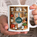DIGITAL FILE Custom Name Cooking Mug Wrap Png, Faux 3D Chef 11oz Mug Wrap, Love Cooking Coffee Mug, 3D Kitchen Mug Png, Gift for Chef Mug