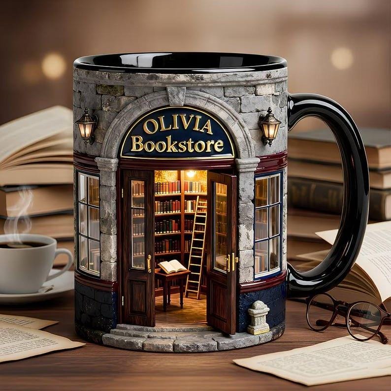 Bookstore Accent Mug - Personalized Gifts For Book Lovers - Custom Mug (11oz. 15oz)