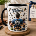 Personalized Dad Ever Mug, Father's Day Family Coffee Cup (Faux 3D)