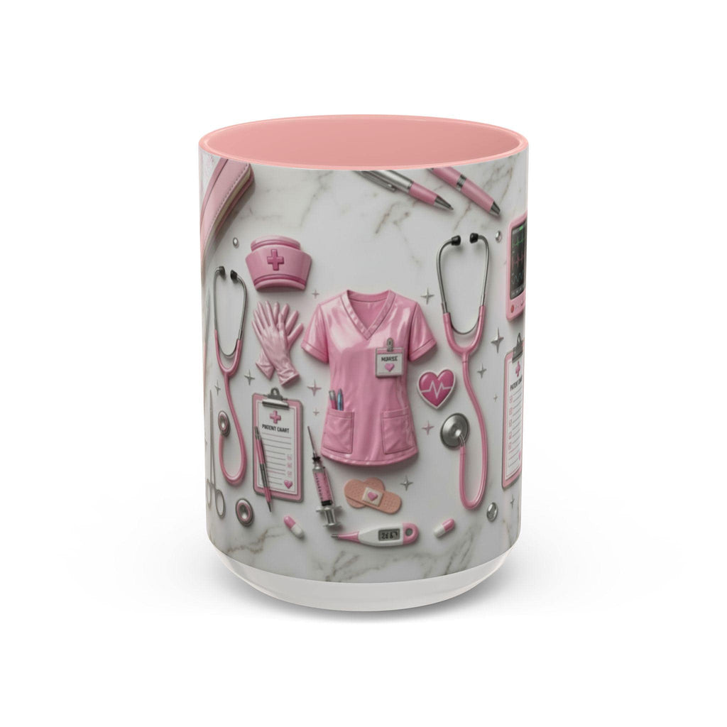 Nurse Life Embossed Mug, Coffee Cup, Nurse Gift, Medical Staff Mug,Crystal Style Medical Icons, Gift For Nurses Nurse Appreciation Gift