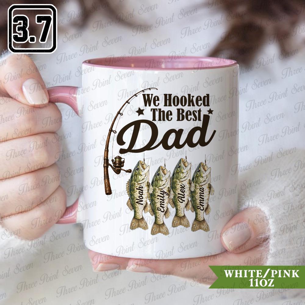Personalized Best Fishing Dad Mug, Father's Day Gift, Custom Dad Mug with Kids' Names TN1839