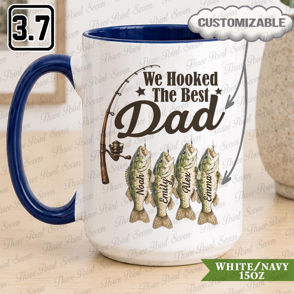 Personalized Best Fishing Dad Mug, Father's Day Gift, Custom Dad Mug with Kids' Names TN1839