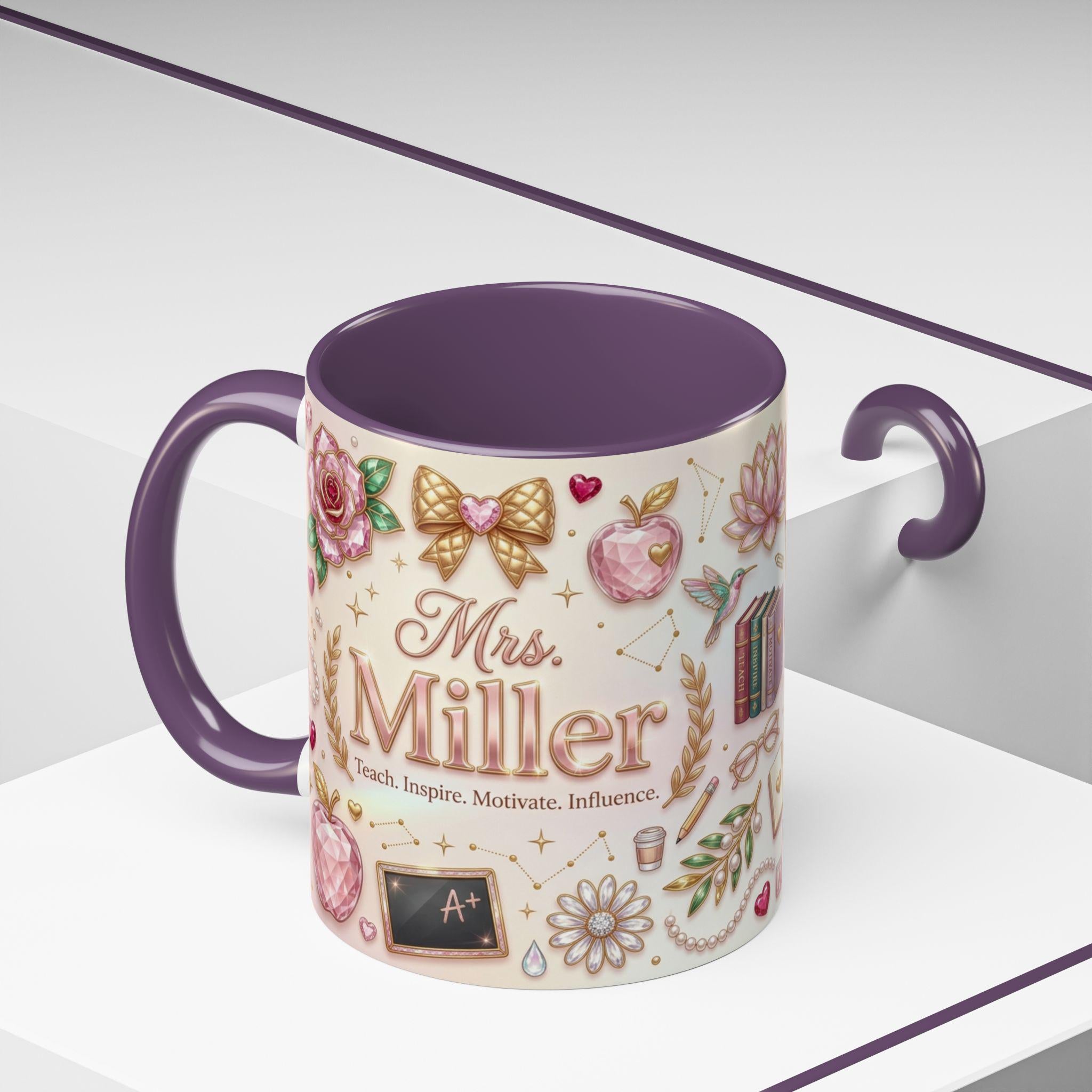 Personalized Teacher Appreciation 3D Coffee Mug,Personalized Teacher Mug with Name, Custom Teacher Coffee Cup, Back to School Gift,
