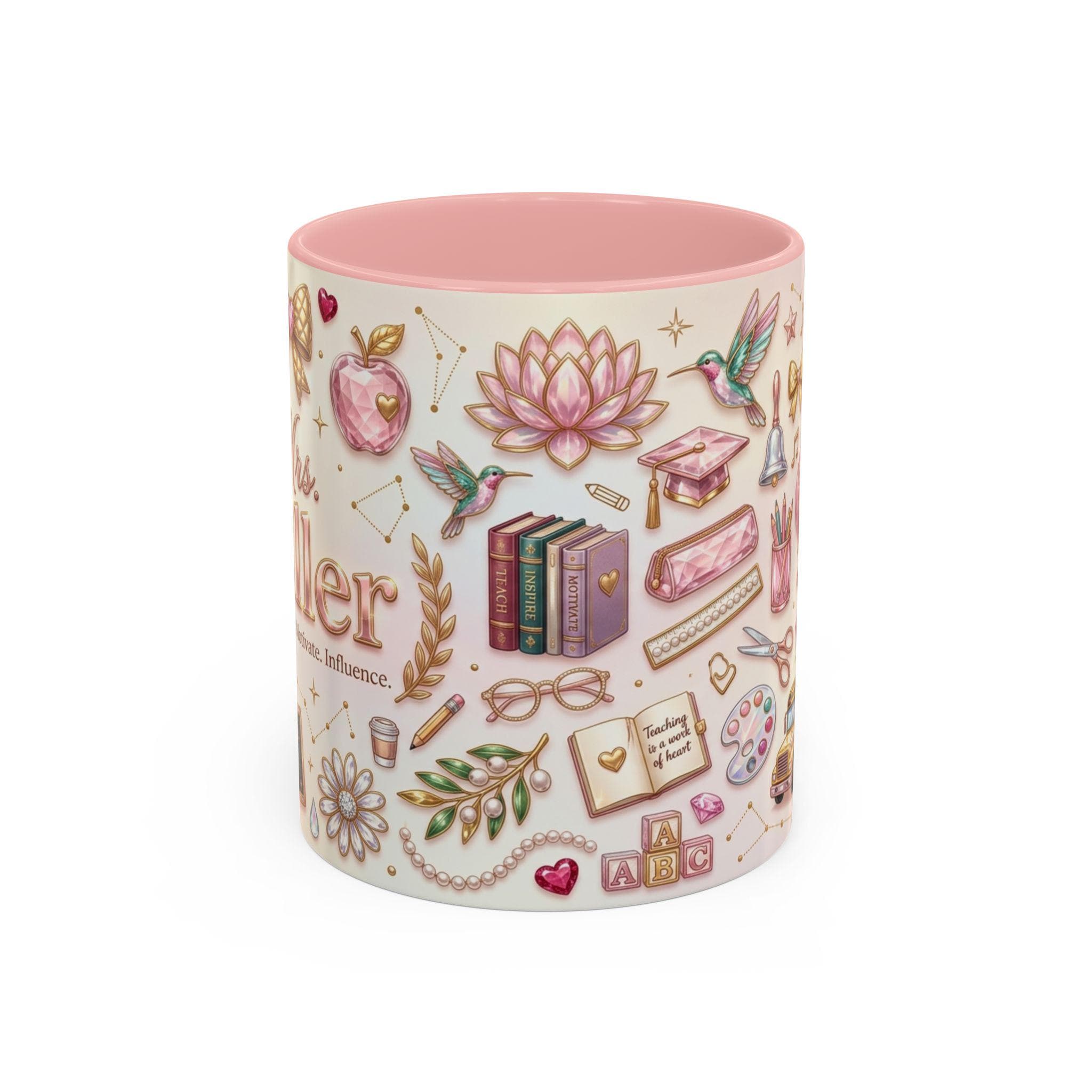 Personalized Teacher Appreciation 3D Coffee Mug,Personalized Teacher Mug with Name, Custom Teacher Coffee Cup, Back to School Gift,