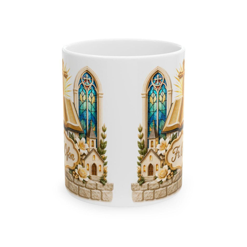 Personalized Christian Mug, Bible Cross Faith Coffee Mug, Custom Name Religious Gift