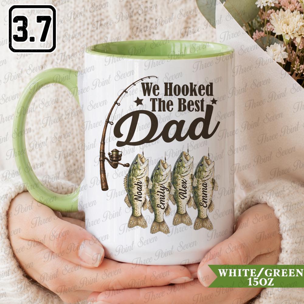 Personalized Best Fishing Dad Mug, Father's Day Gift, Custom Dad Mug with Kids' Names TN1839