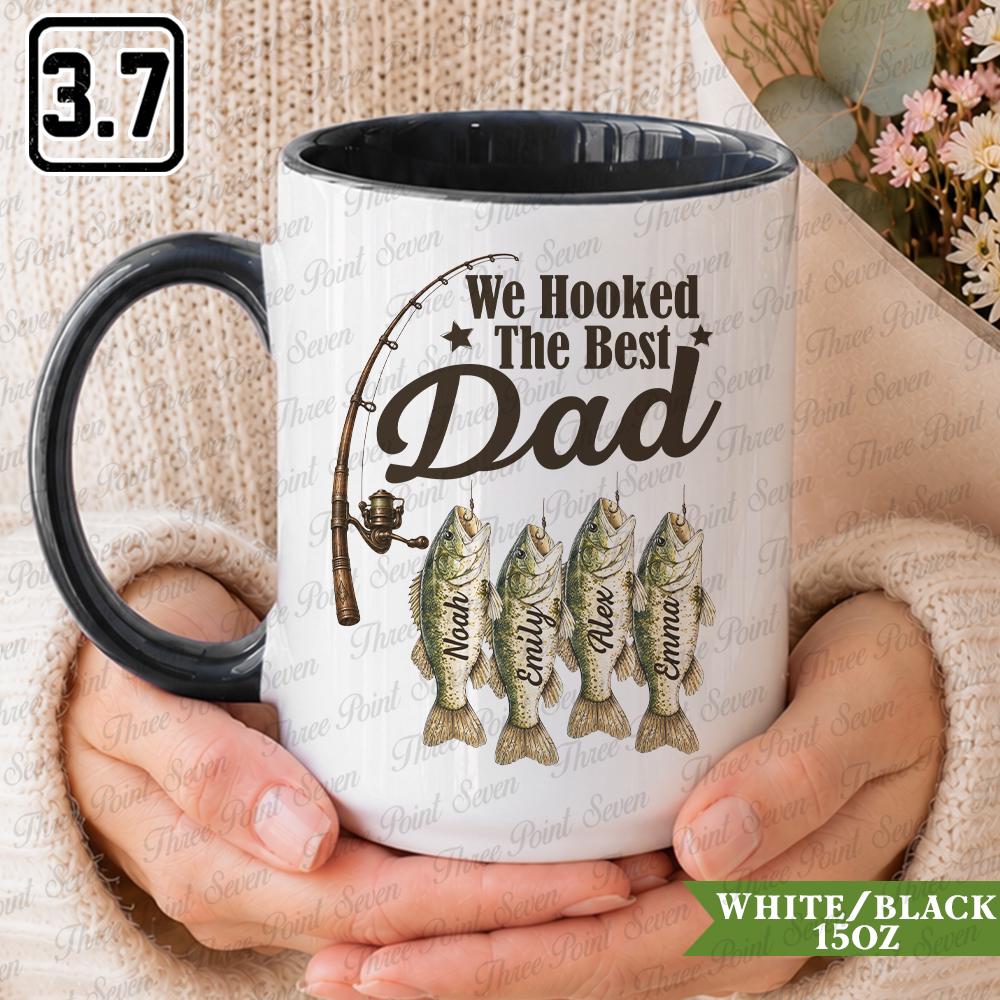 Personalized Best Fishing Dad Mug, Father's Day Gift, Custom Dad Mug with Kids' Names TN1839