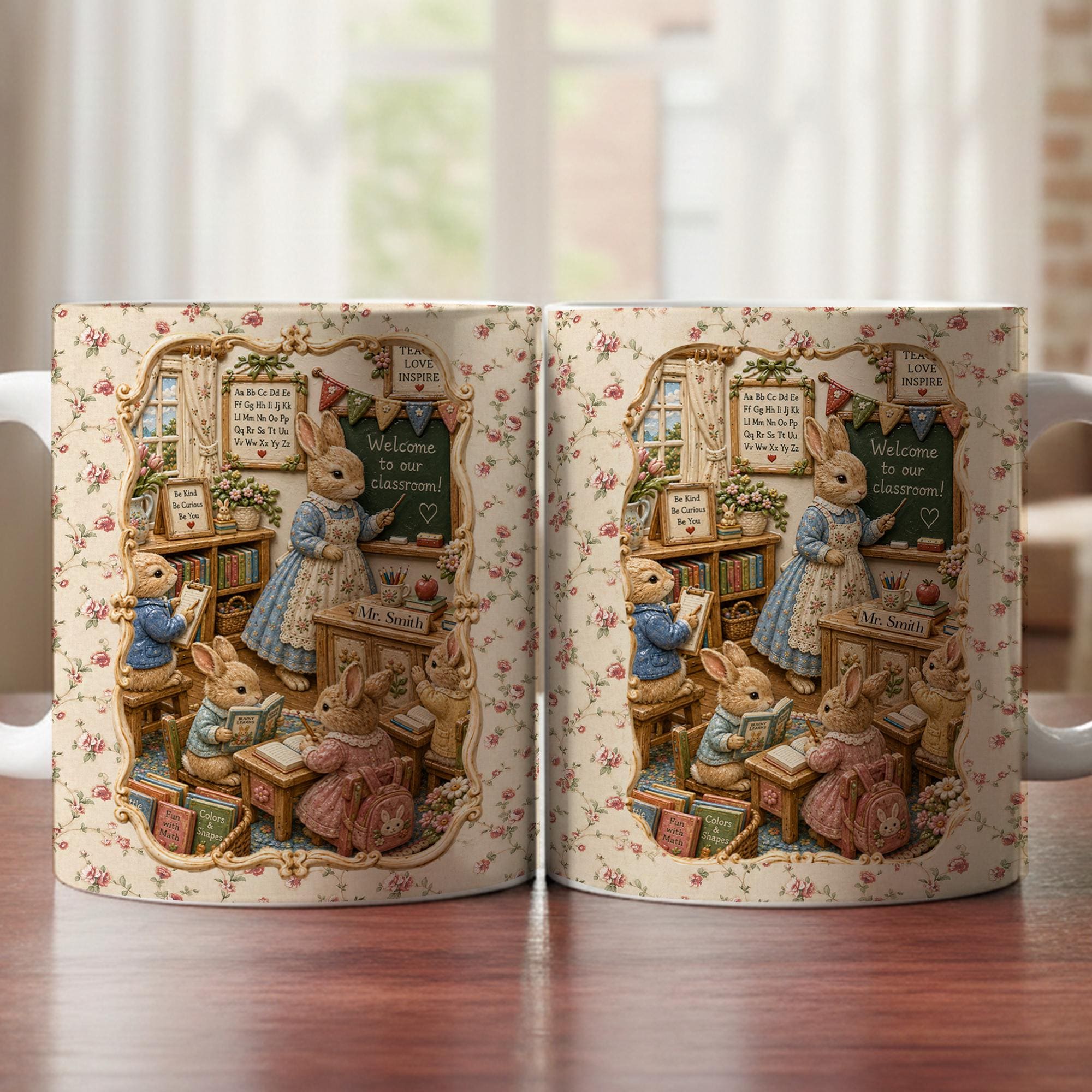 Personalized Teacher Mug, Only 2D Print Mini Classroom Cup, Teacher Appreciation Gift, Welcome To Class, Unique Educator Gift